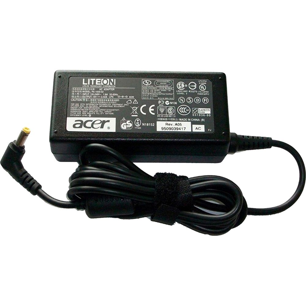 Vhbw Alimentatore Per Notebook Acer Aspire One A110, A150, 751H, 752, 753, 756 - 30W, 19V / 1.6A, Connettore 2.55/5.42mm